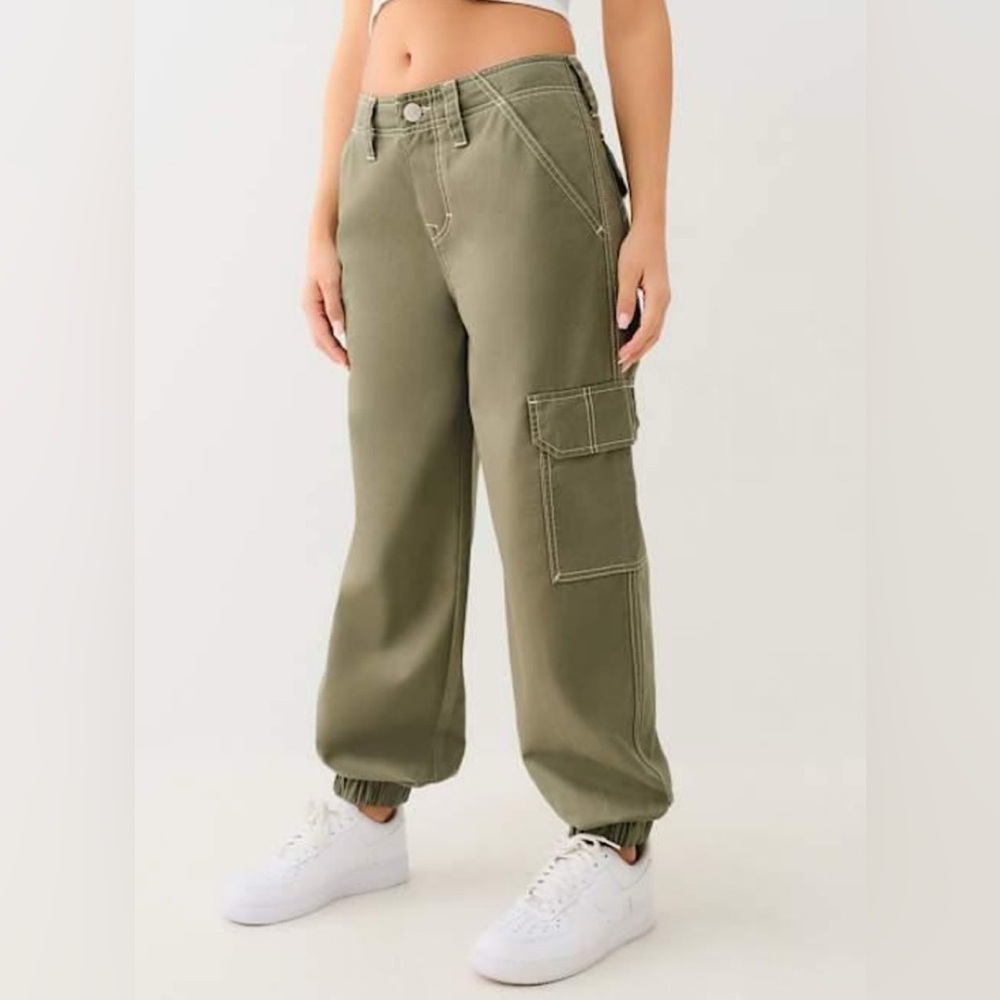True Religion BOBBI BAGGY CARGO JOGGER- Bramd New With Tags —-cutest joggers - Picture 6 of 10